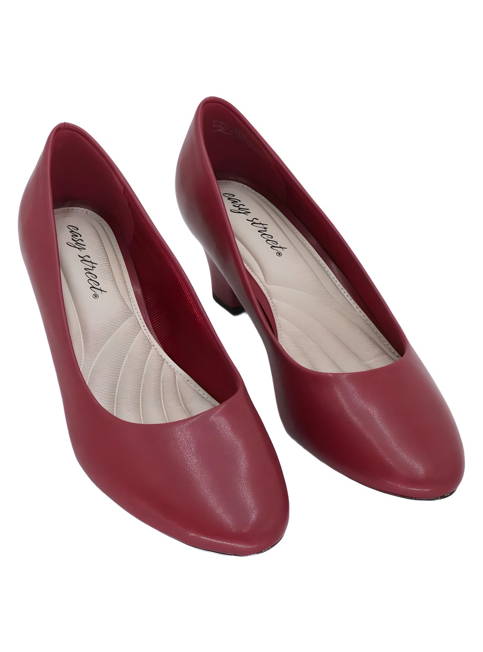 Easy Street Womens Ballari Red Classic Pump 1.5" Block Heel Size 8.5M